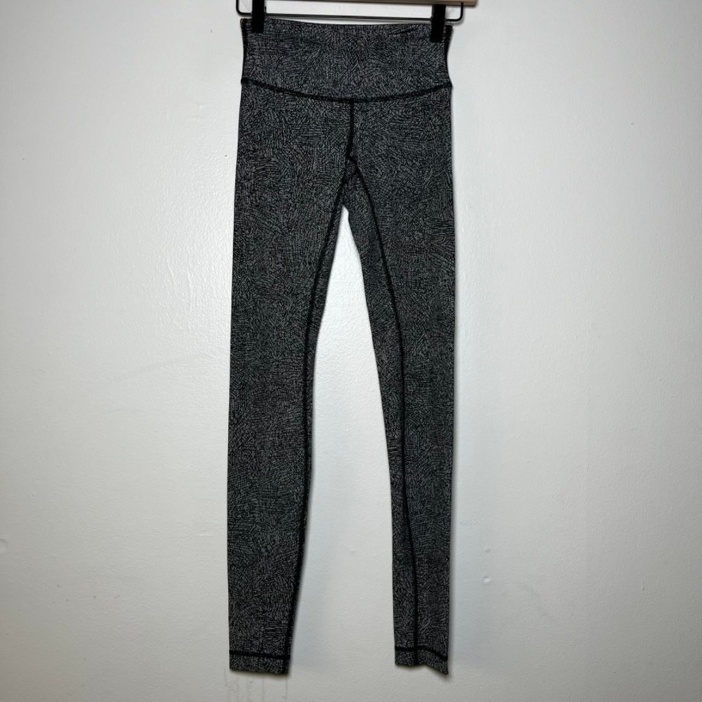 lululemon athletica Black & White Speckled Wunder Under Leggings